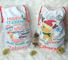 Load image into Gallery viewer, Personalized Christmas Santa Sacks
