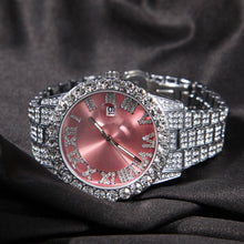 Load image into Gallery viewer, Big Dial Watches Full Iced Out Men Stainless Steel Fashion Luxury Rhinestones Quartz
