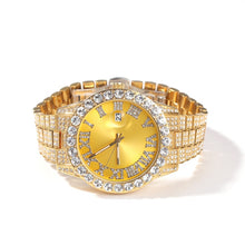 Load image into Gallery viewer, Big Dial Watches Full Iced Out Men Stainless Steel Fashion Luxury Rhinestones Quartz
