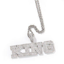 Load image into Gallery viewer, Baguette Letters Custom Name Necklace Pendant Square zircon Iced Out Personalized Name Plate
